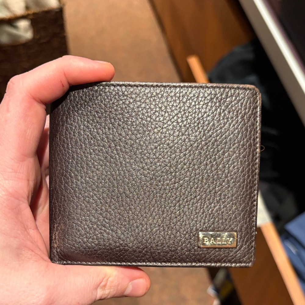 Bally Dark Brown Leather Card Holder